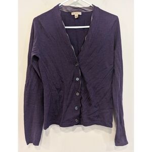 Burberry Brit 100% Merino Wool Cardigan Size Medium